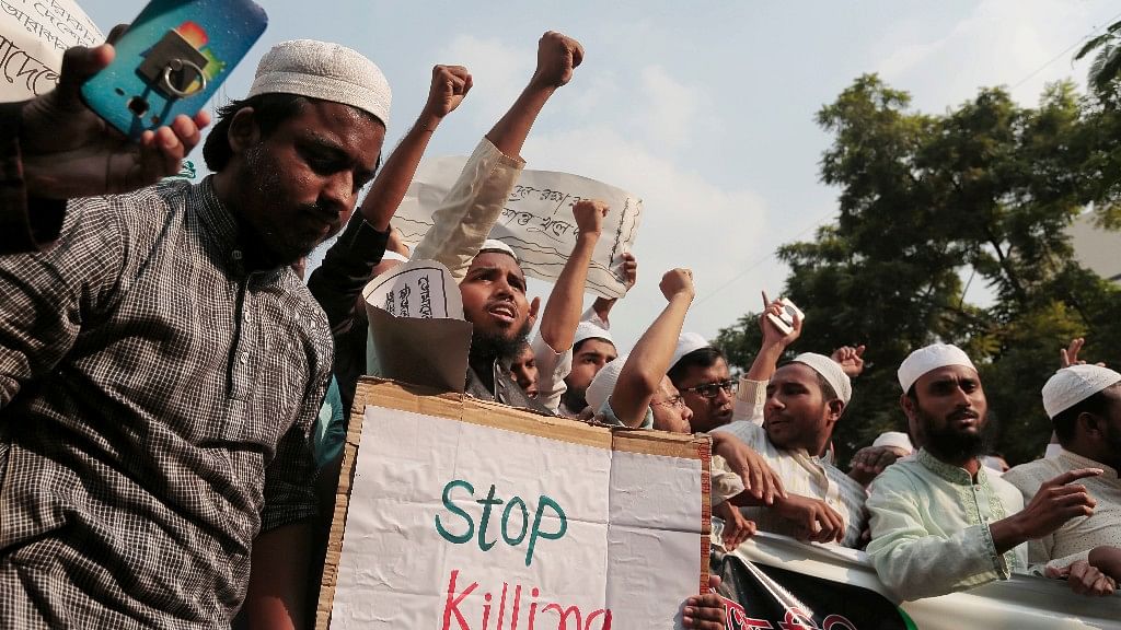 Image of protest against Rohingya killings used for representation purpose.