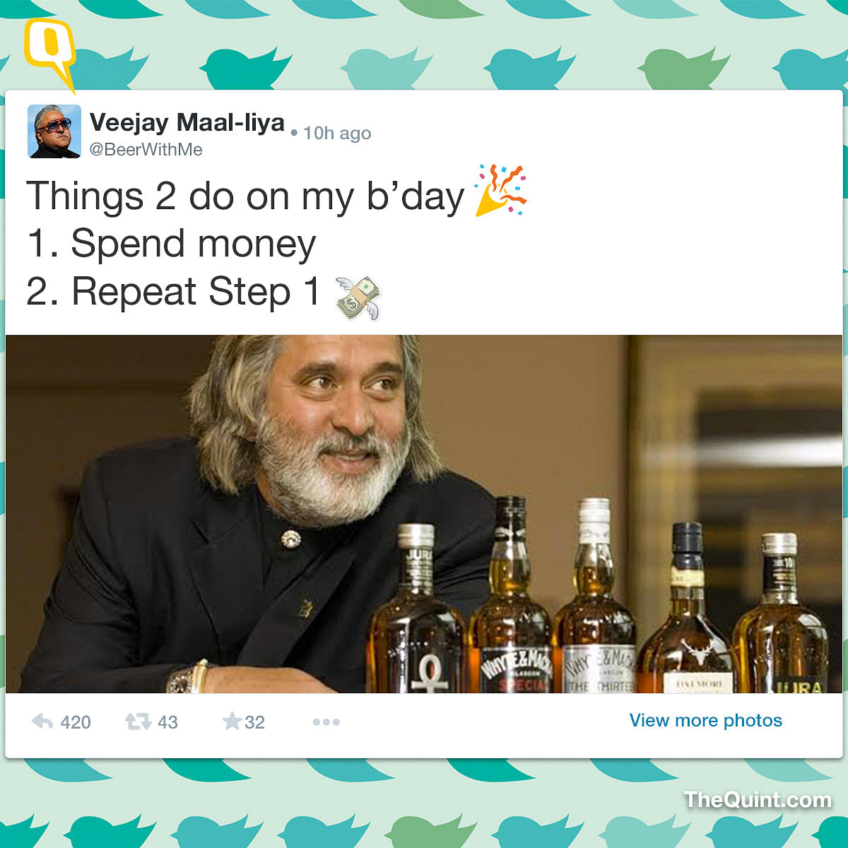 Vijay Mallya’s  Twitter account got hacked, revealing a lot of personal data. Take a secret look at his b’day plans.
