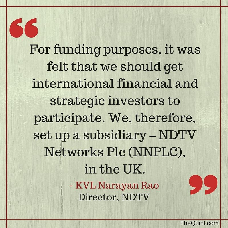 

NDTV’s Director KVL Narayan Rao describes various subsidiary entities of NDTV in foreign countries.