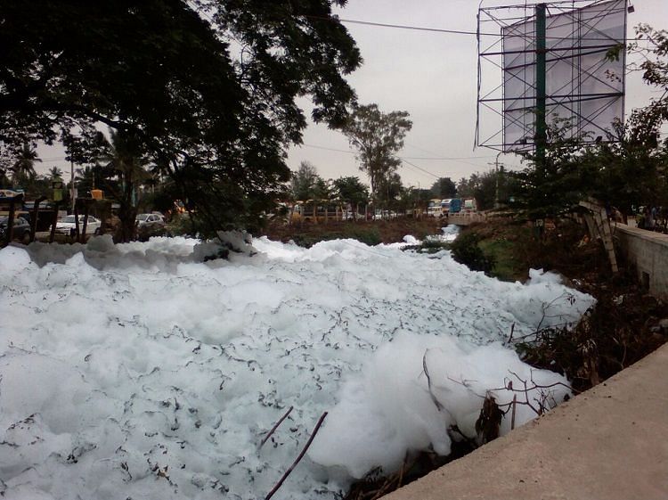 Every time it rains, residents near Varthur lake have to watch out for toxic foam.