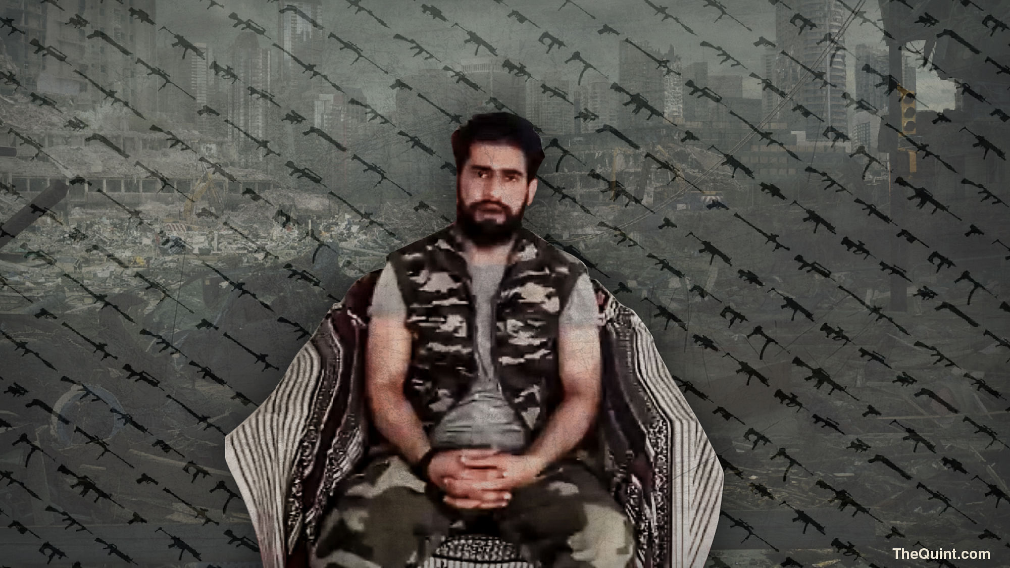 Zakir Musa has threatened supporters of panchayat elections in the new video. (Photo: <b>The Quint</b>)