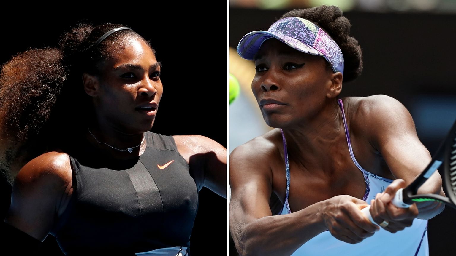 Serena Williams (L) and Venus Williams (R). (Photo: AP)