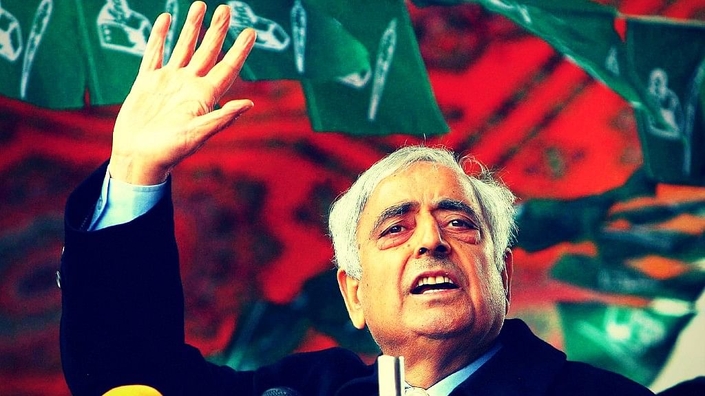 File image of PDP founder Mufti Mohammad Sayeed. (Photo: PTI/Altered by <b>The Quint</b>)