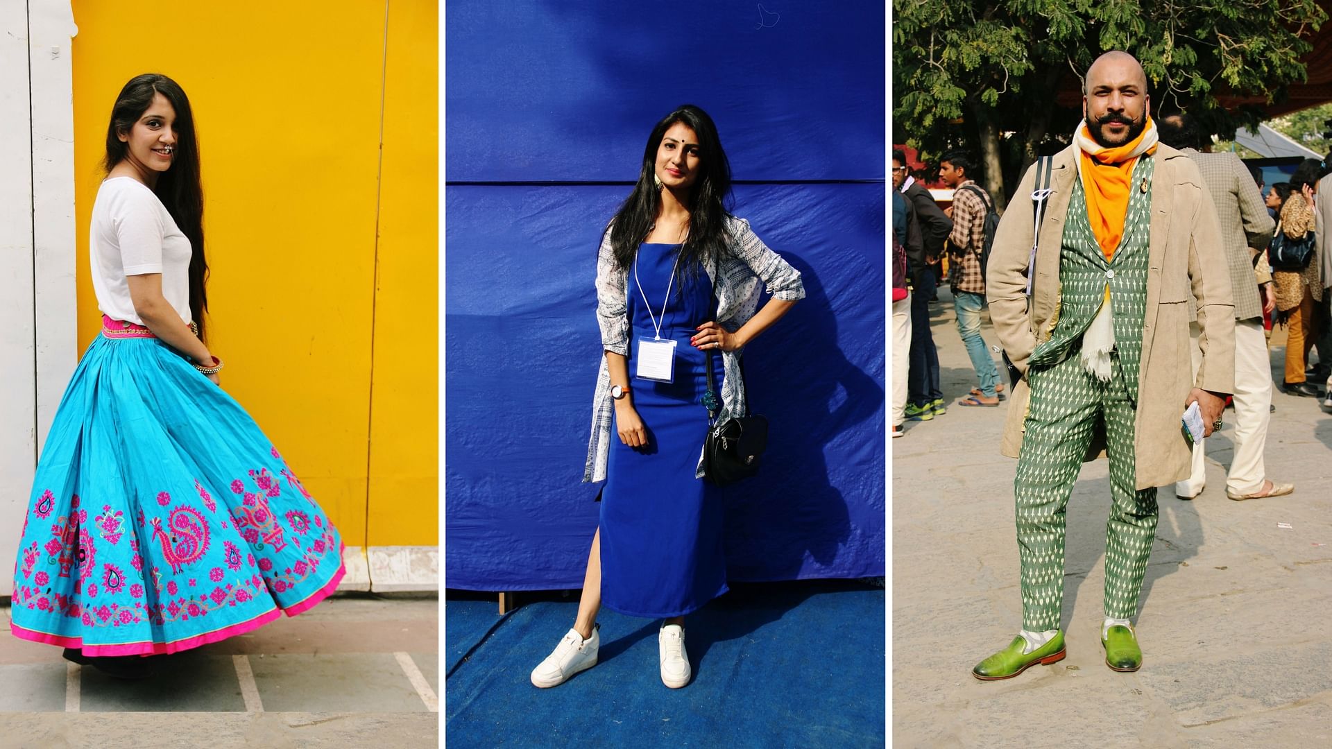Fashion meets literature at Jaipur Literature Festival. (Photo: Abhimanyu Rathore)