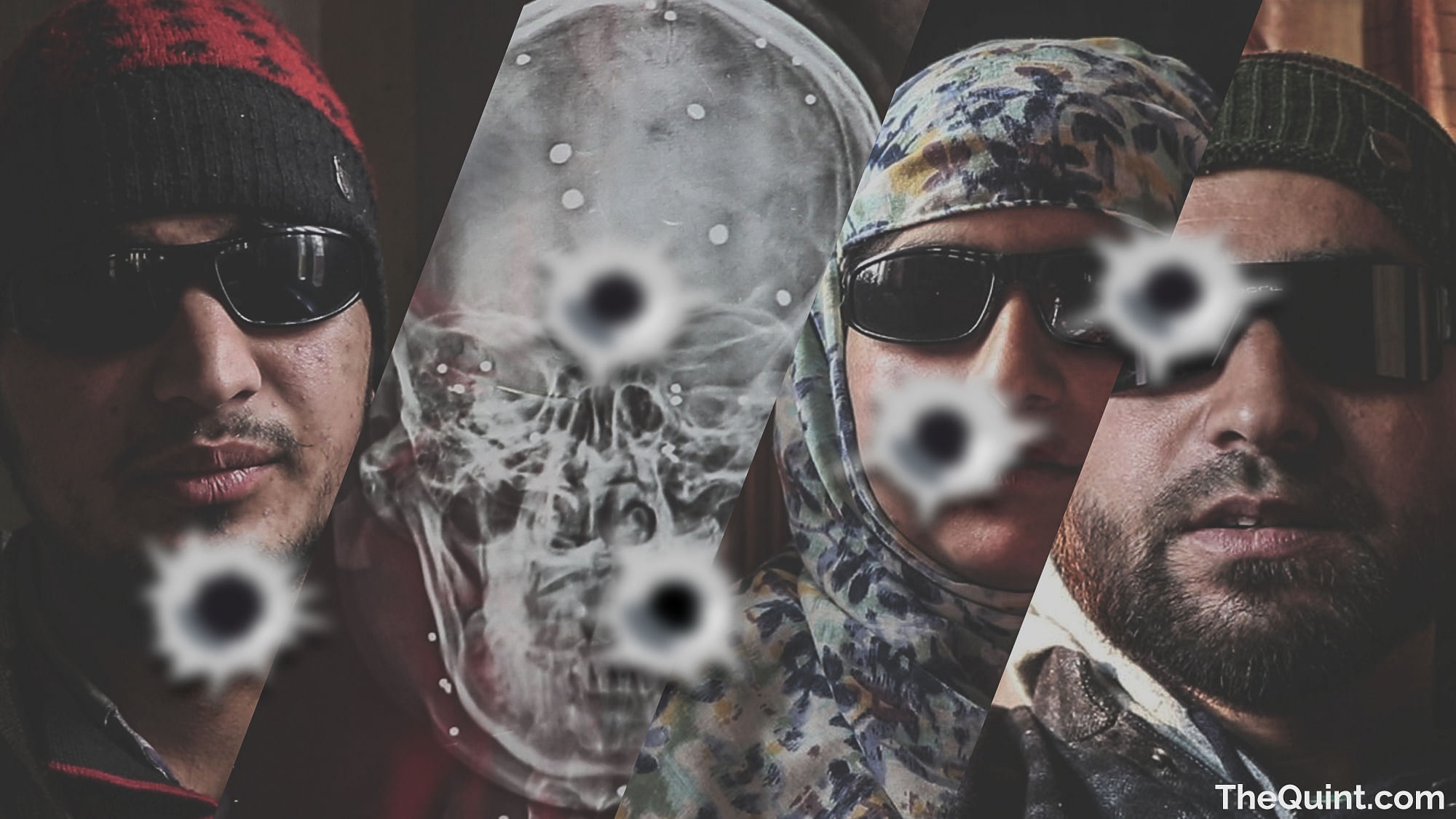 <b>

The Quint </b>spoke to three pellet victims in Kashmir who lost their vision.&nbsp;  (Photo: Altered by <b>The Quint</b>/Harsh Sahani)