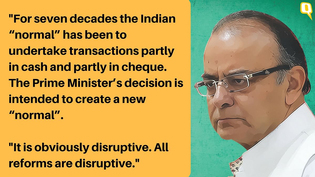 Finance Minister Arun Jaitley’s Facebook post comes two months after the demonetisation announcement. 