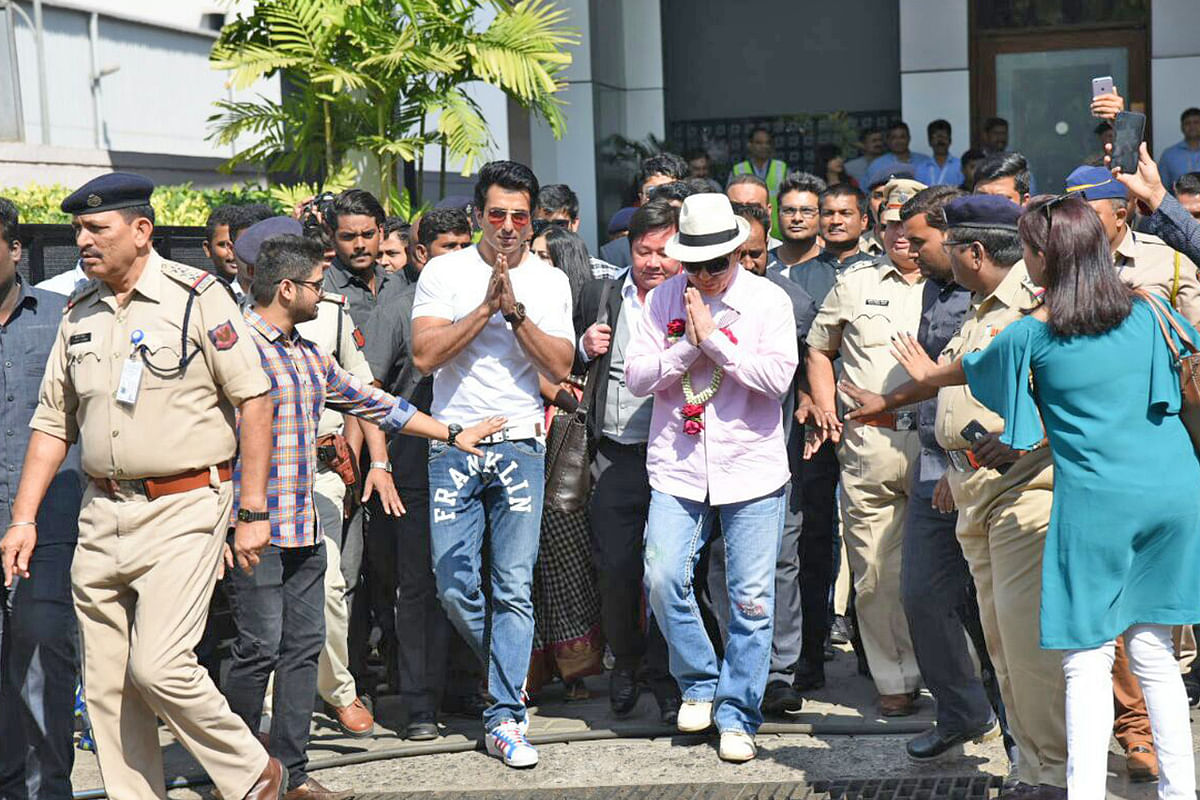 Jackie Chan and Sonu Sood to promote their upcoming film, ‘Kung Fu Yoga’, in the city.