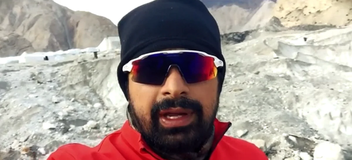 Rannvijay Singha shares a selfie view of the terrain. (Photo courtesy: Eros Now)
