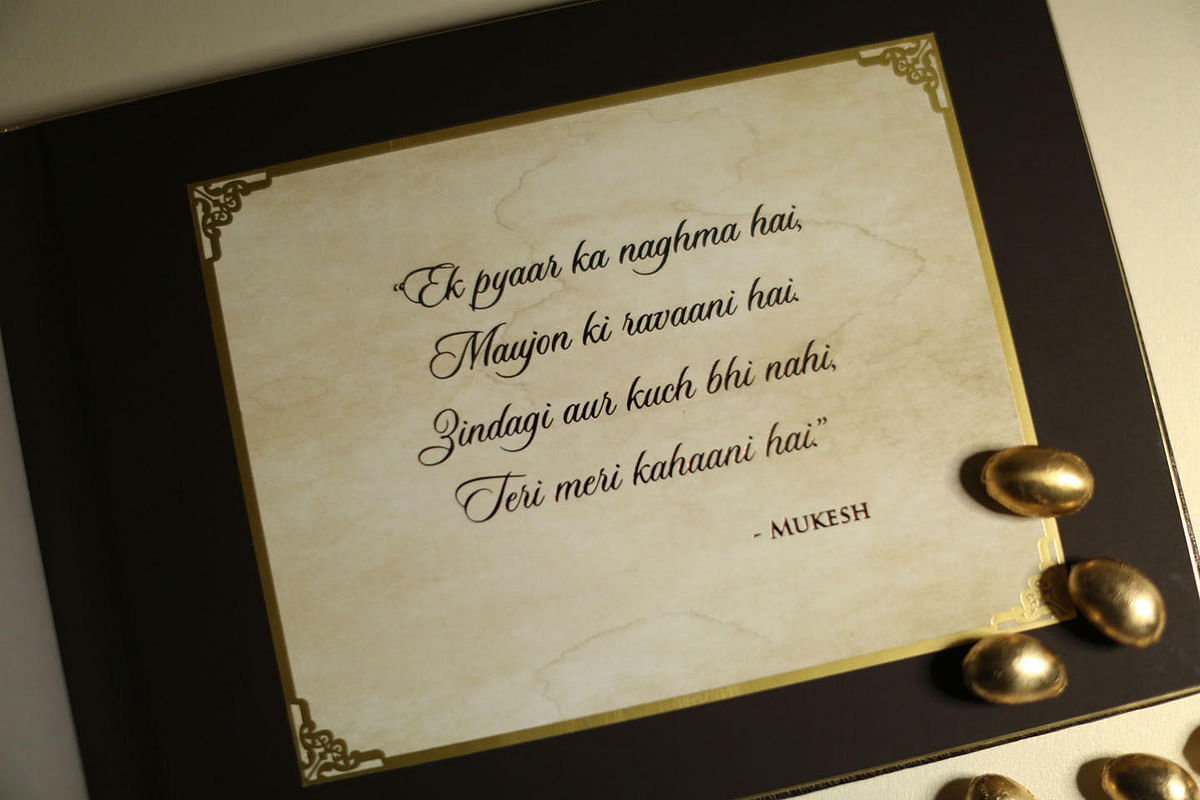 Neil Nitin Mukesh’s wedding card is a grand celebration and a tribute to the iconic singer Mukesh.