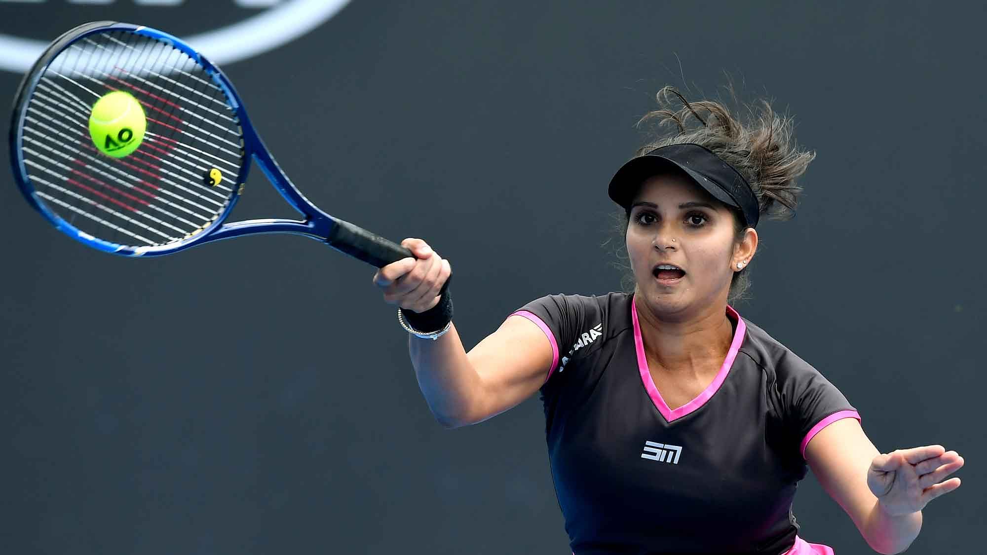 Sania Mirza in action during the Australian Open. (Photo: AP)