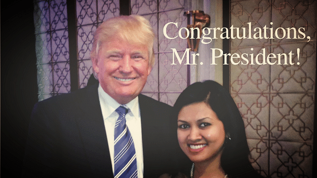 Devita Saraf with Donald Trump. (Photo Courtesy: Twitter/<a href="https://twitter.com/DevitaSaraf">@Devita Saraf</a>)