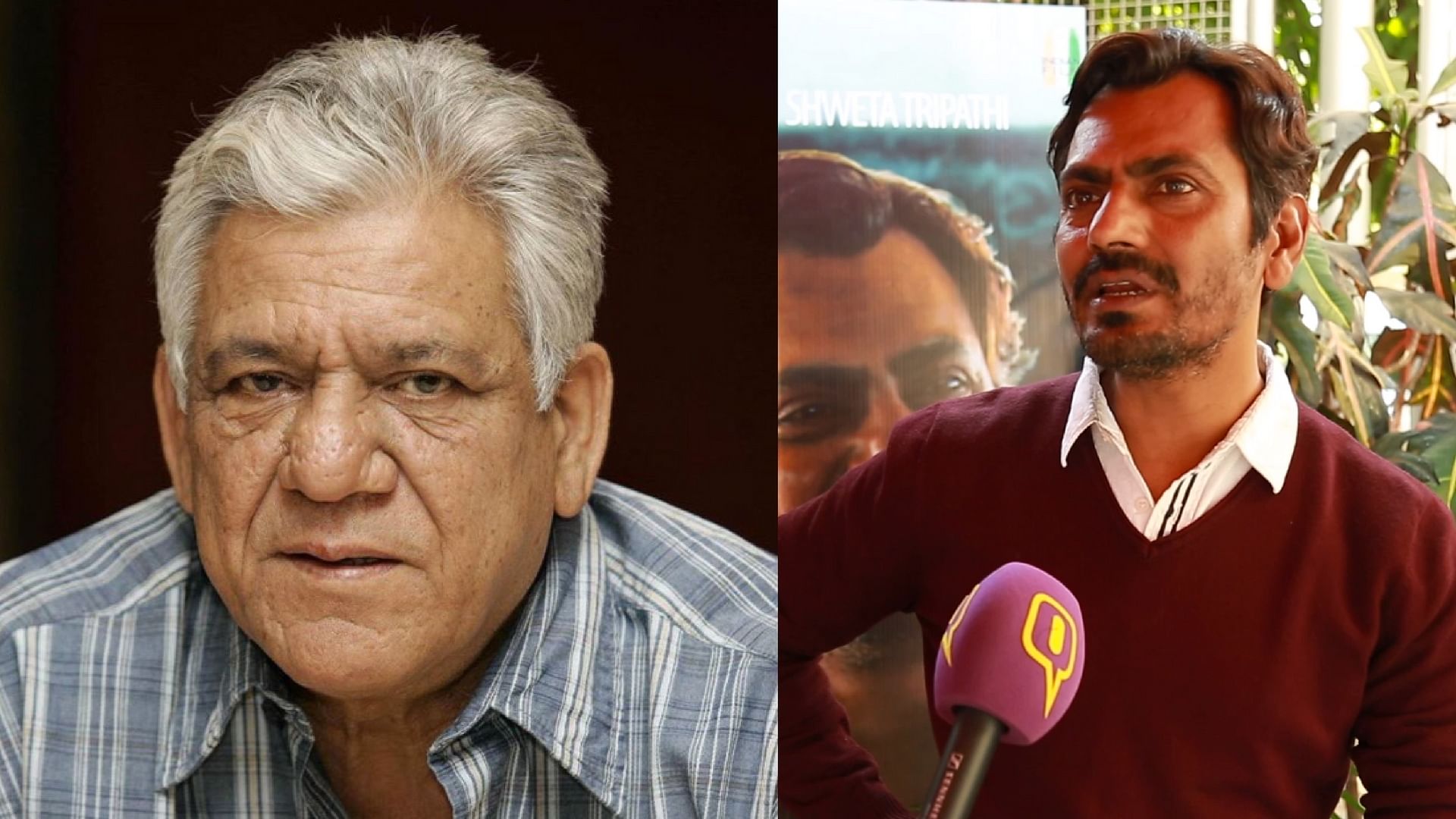 Nawazuddin remembers Om Puri (Photo Courtesy: Twitter/@anilkapoor and The Quint)