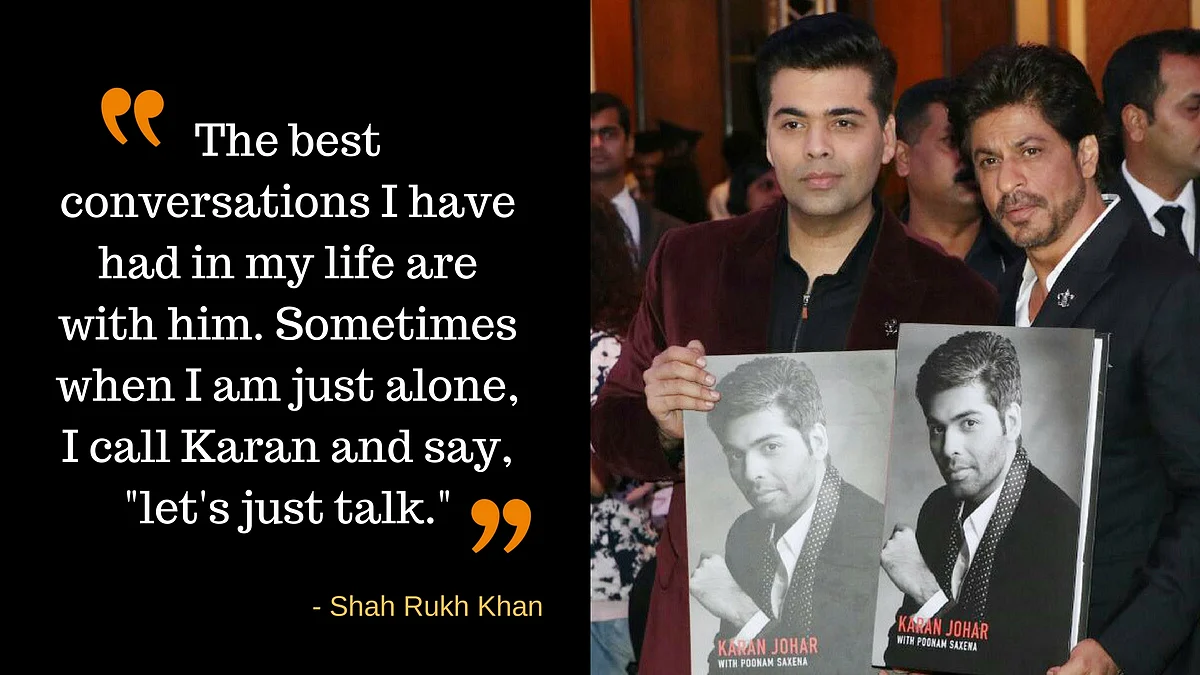 Here is why Shah Rukh thinks Karan Johar is and intelligent boy. (Photo: Yogen Shah)