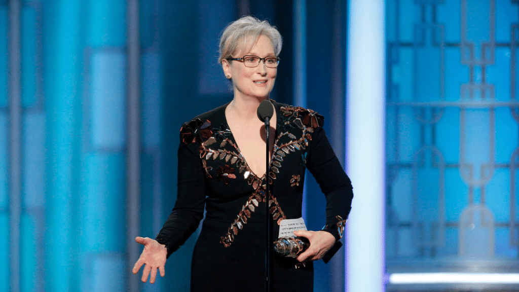 Meryl Streep’s  speech at the Golden Globes was hard hitting and emotional at the same time. (Photo Courtesy: Twitter)