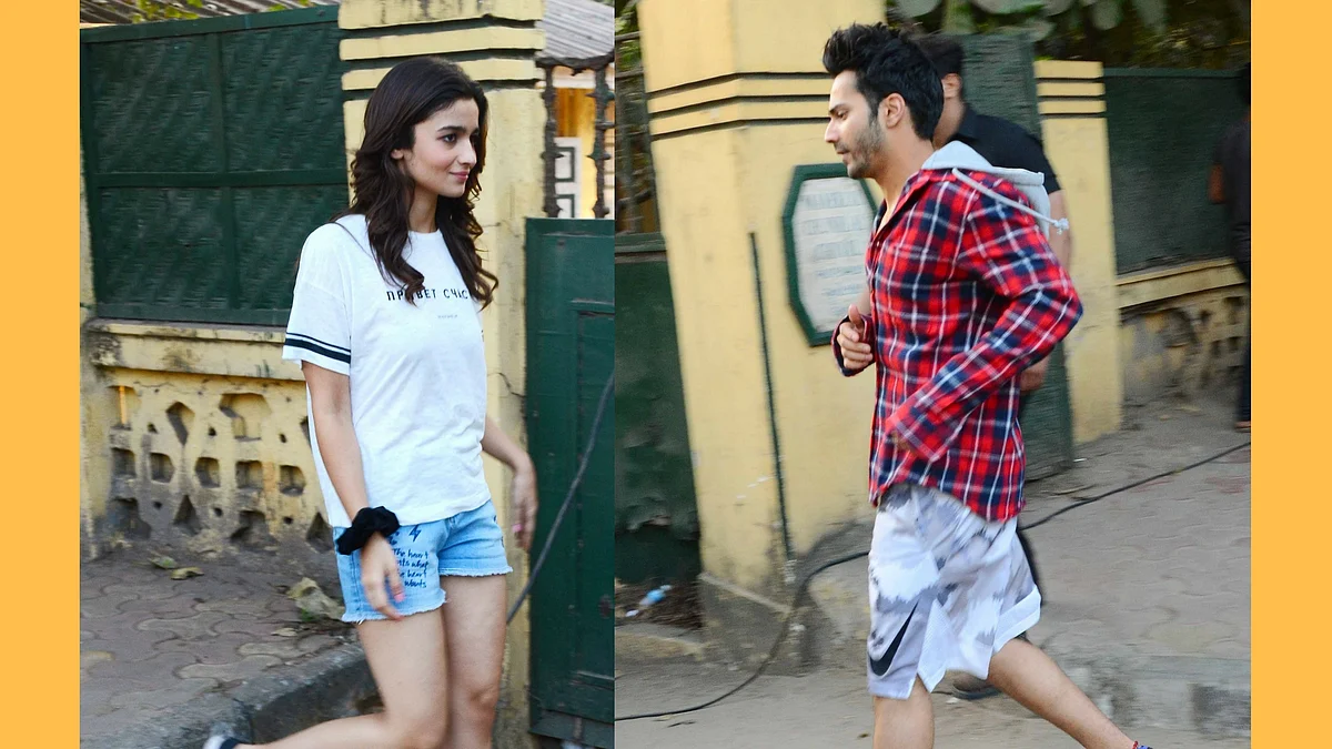 Alia Bhatt and Varun Dhawan going on set. (Photo: Yogen Shah)