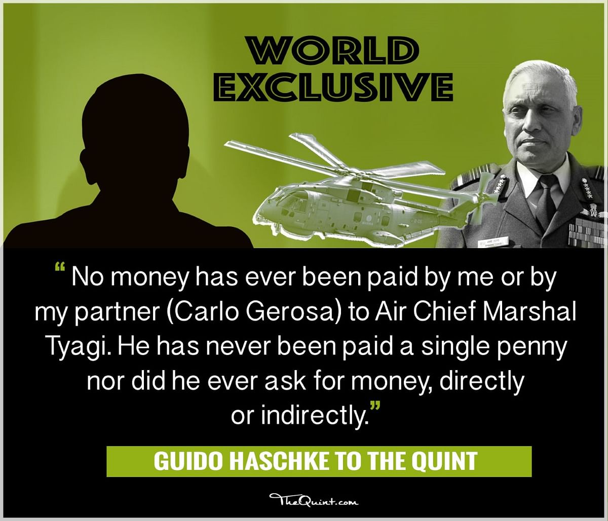 Guido Haschke, the alleged middleman of the Chopper scam gave a clean chit to SP Tyagi and his cousins.