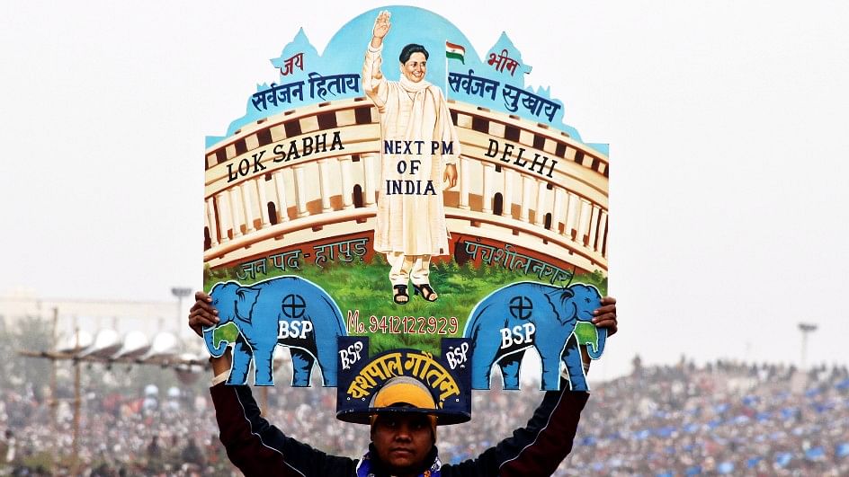 Mayawati has a lot riding on the upcoming UP Elections. (Photo: Reuters, Altered by: <b>The Quint</b>)