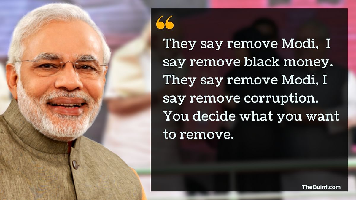 “They say remove Modi, I say remove corruption,” PM Modi said in a rally at Lucknow.