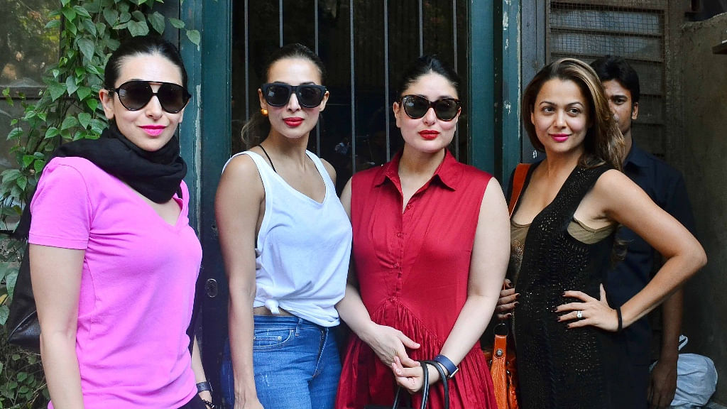 Karisma Kapoor, Malaika Arora, Kareena Kapoor and Amrita Arora catch up over lunch in Mumbai. (Photo: Yogen Shah)