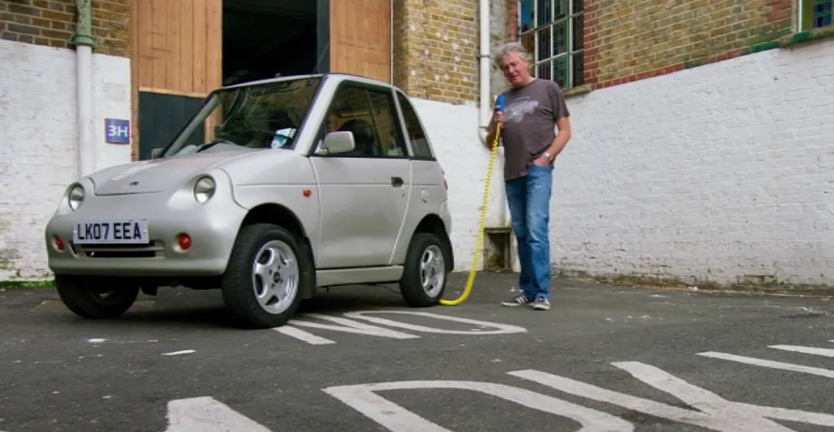 James May charging the electric car. (Photo Courtesy: Amazon screengrab)