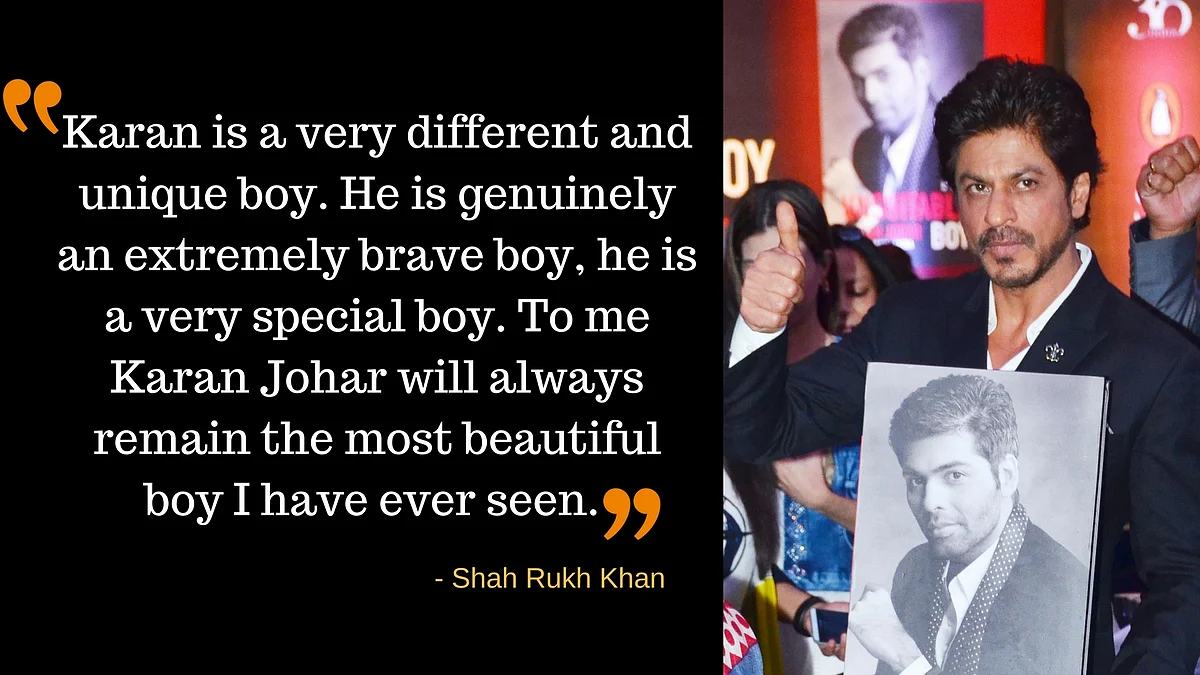 Shah Rukh Khan: Karan Johar is the most beautiful boy I have ever seen. (Photo: Yogen Shah)