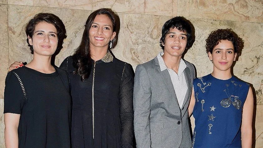 Fatima Sana Shaikh, Geeta Phogat, Babita Kumari and Sanya Malhotra. (Photo: Yogen Shah)