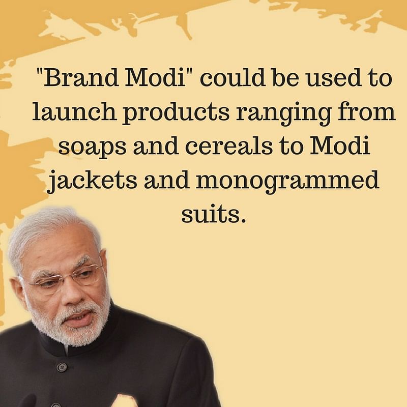 “Brand Modi” could be used to launch products ranging from soaps and cereals to monogrammed suits, writes Shuma Raha