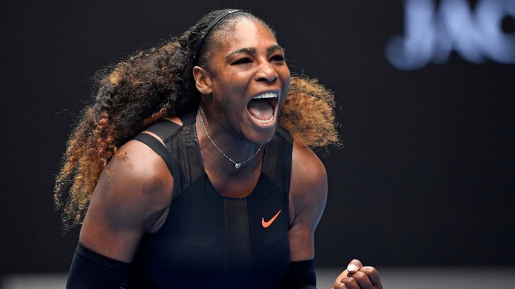 File photo of Serena Williams celebrating a point.