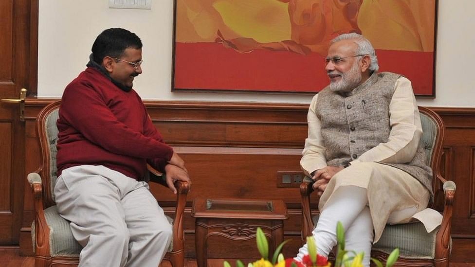 File photo of Kejriwal and Modi. (Photo Courtesy: Twitter/PMOIndia)&nbsp;