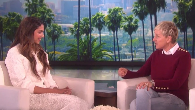 Deepika and Ellen on the show. (Photo Courtesy: EllenTube)