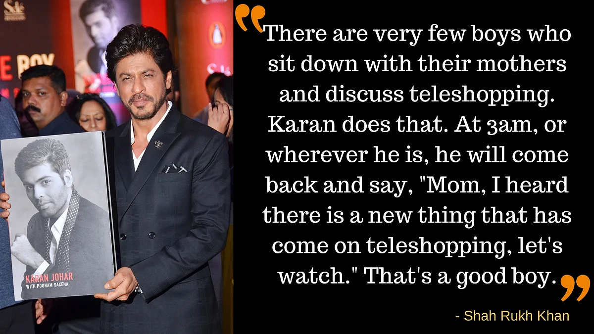 Shah Rukh Khan: Karan is a good boy. (Photo: Yogen Shah)