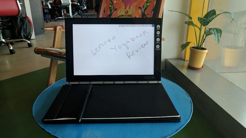 The Lenovo Yoga Book is a  portable Windows/Android  PC with a twist. (Photo: <b>The Quint</b>)