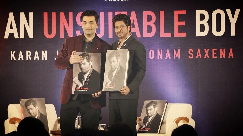 Shah Rukh Khan gives an emotional speech at Karan Johar’s book launch. (Photo: Yogen Shah)