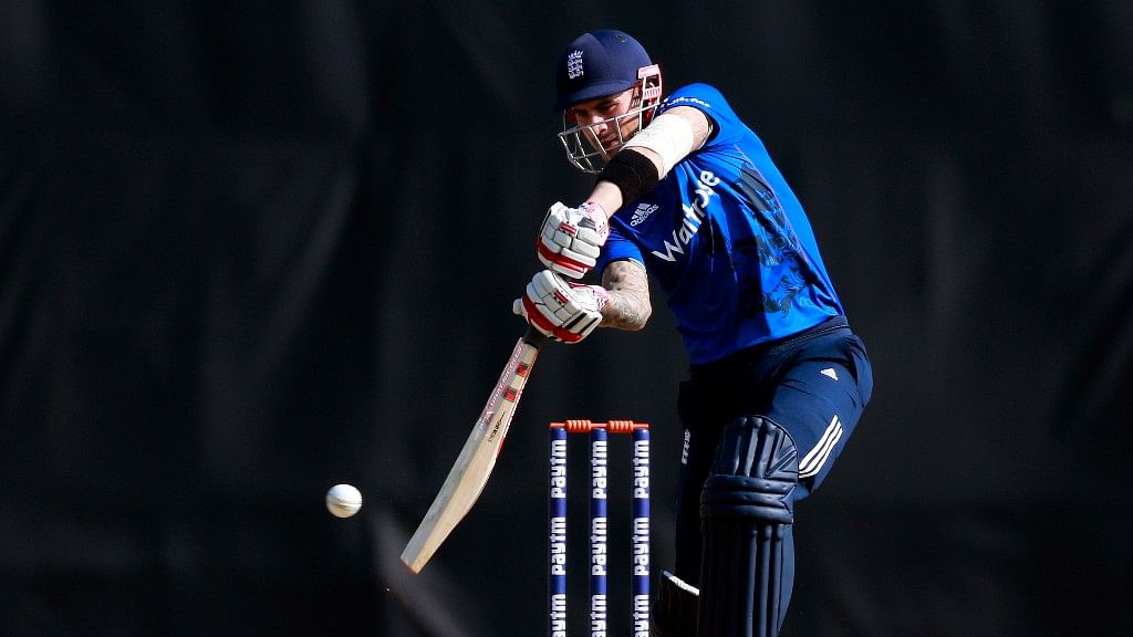 England’s Alex Hales plays a shot during the second one-day international cricket match between India and England in Cuttack. (Photo: AP)