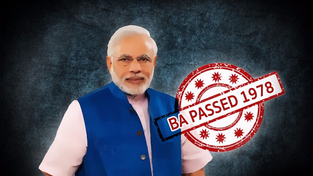 PM Modi’s degree has been a bone of contention for a while now. (Photo: <b>The Quint</b>)