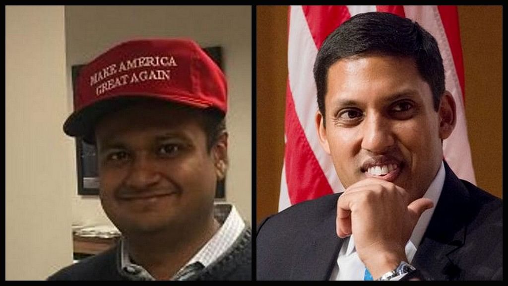 Raj Shah of Donald Trump’s team (Left) and Dr Rajiv Shah (Right), the new President of the Rockefeller Foundation. (Photo Courtesy: Twitter/<a href="https://twitter.com/AarushianaSingh/status/816922478756831232">@AarushianaSingh</a>/<a href="https://twitter.com/airnewsalerts/status/816915248884121600">@airnewsalerts</a>)