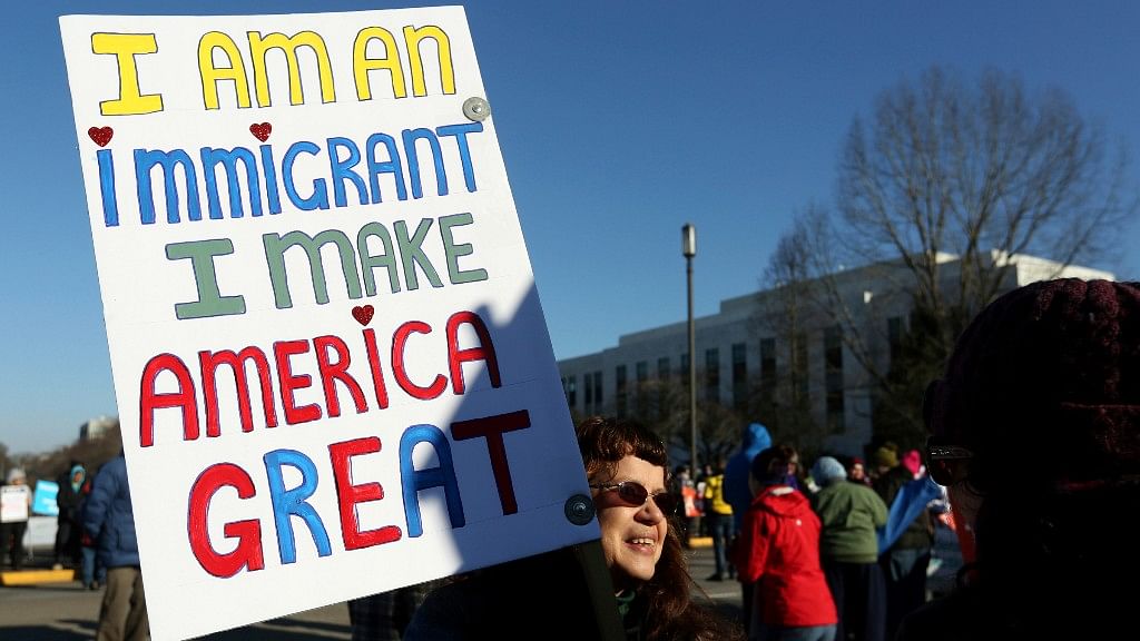 An immigrant rights rally at the Oregon State Capitol in Salem. (Photo: AP)