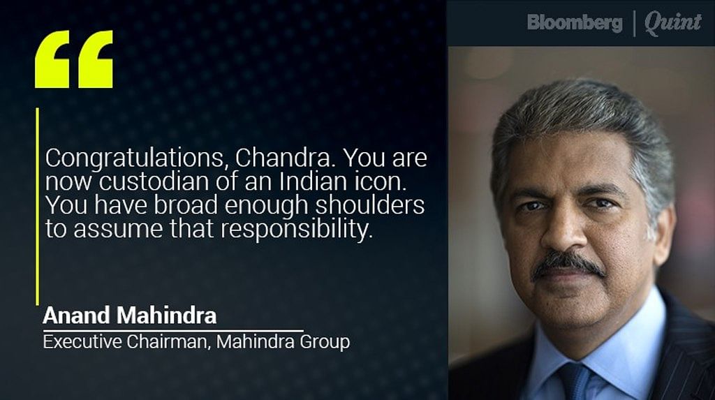 N Chandra was earlier the CEO of Tata Consultancy Services.