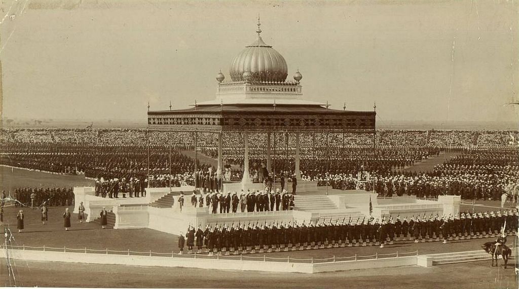 The foundation stone of Delhi was laid by George V, then Emperor of India, during the Delhi Durbar of 1911.