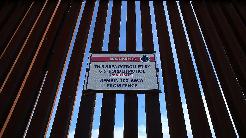A sign at the US-Mexico border. (Photo Courtesy: Reuters)