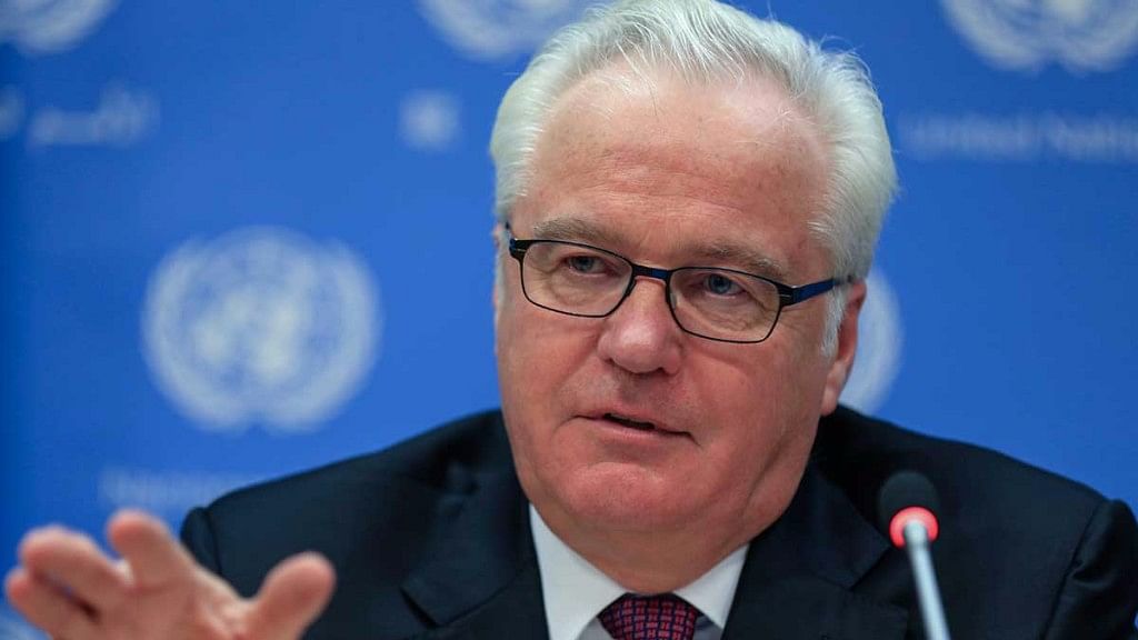 Vitaly Churkin, Russia’s ambassador to the United Nations, passed away on Monday (Photo Courtesy: Twitter/ <a href="https://twitter.com/gabrielsoglio/status/828957772096163840">@Gabrielsogolio</a>)