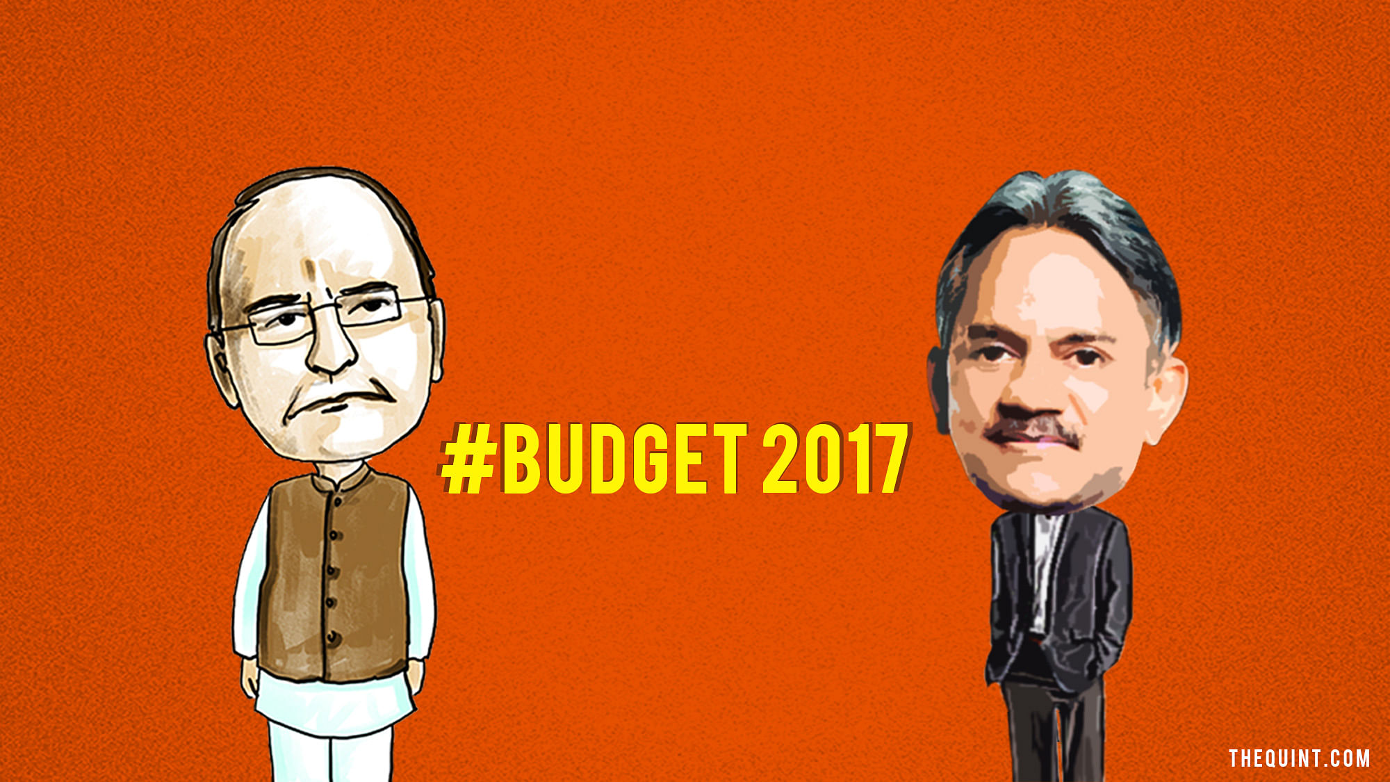 Sanjay Pugalia talks to Union Finance Minister Arun Jaitley about Budget 2017. (Photo: <b>The Quint</b>)
