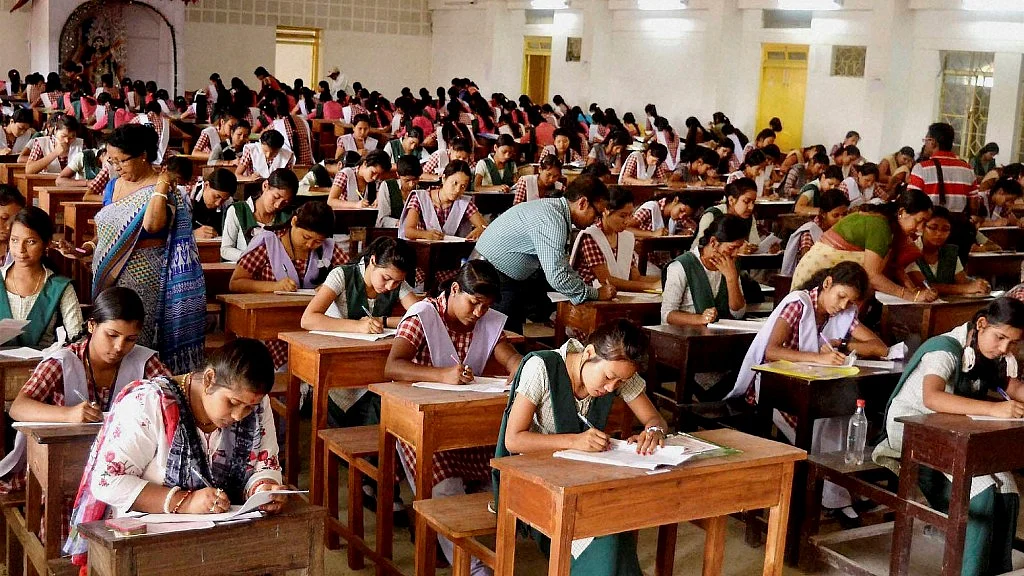 Representational image of students appearing for board exams. 