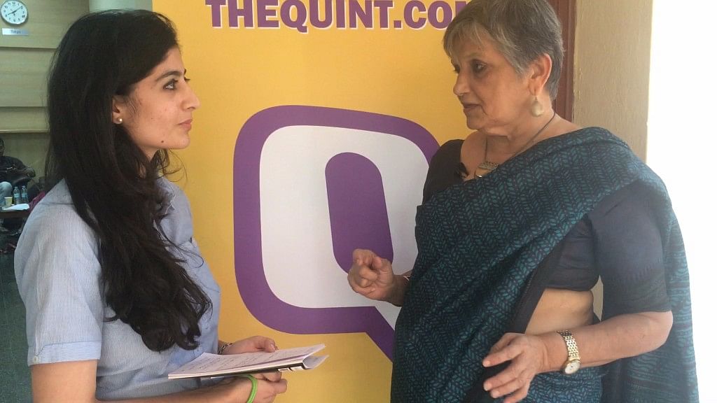 Flavia Agnes on child sexual abuse and the POCSO act. (Photo: <b>The Quint</b>)