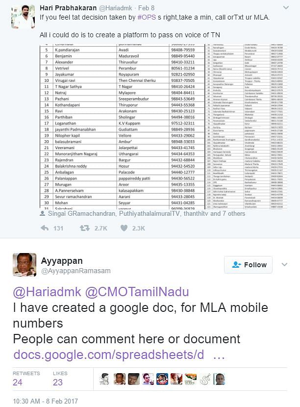 The Sasikala vs O Panneerselvam battle has spilled online, and Team OPS clearly seem to be winning.  