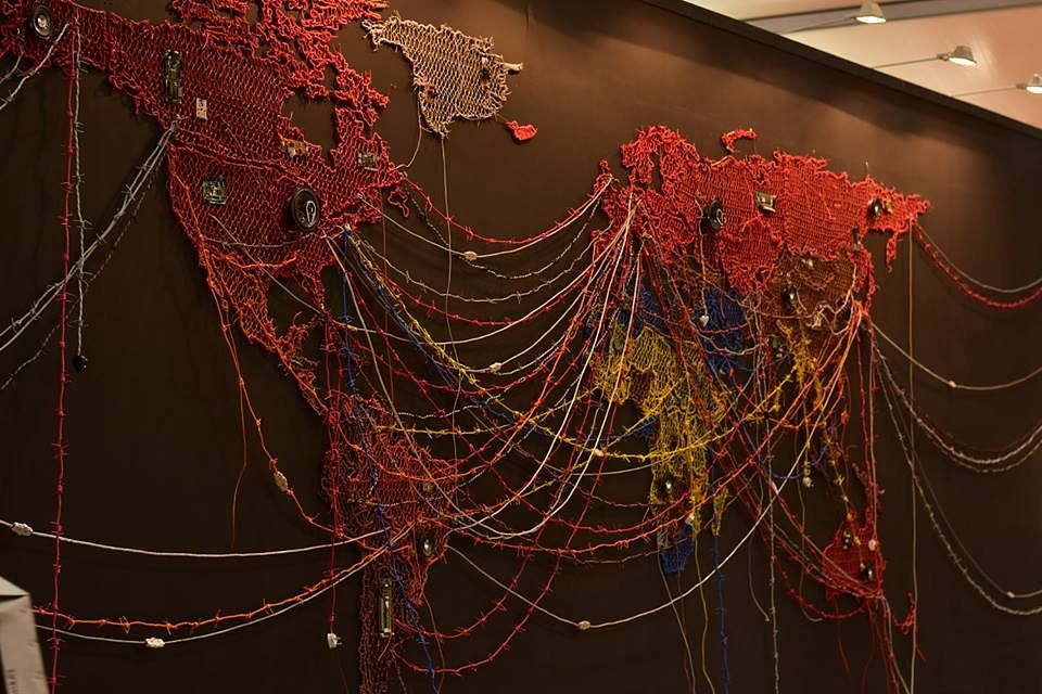 Bold installations depicting international politics and immigration took the centre stage at India Art Fair.   