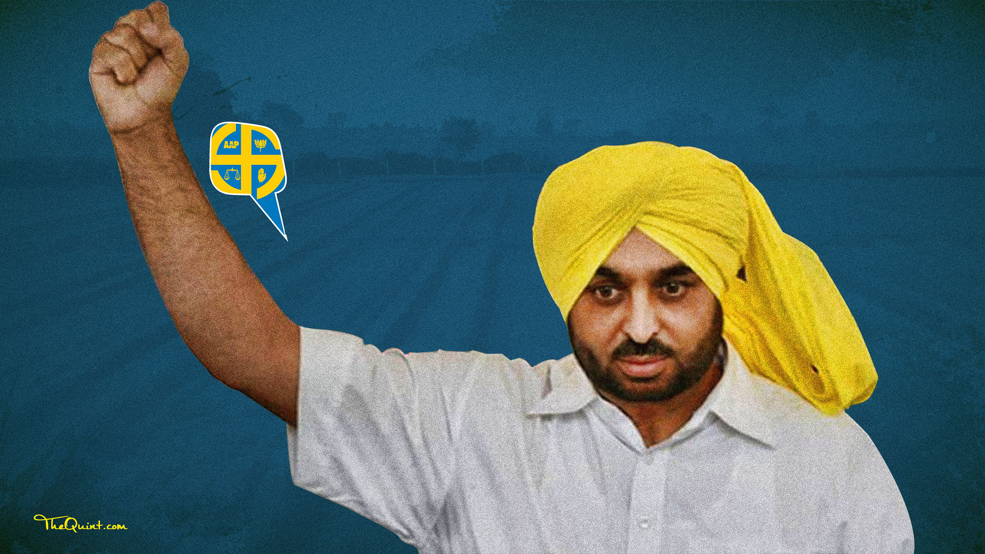 Bhagwant Mann is touted by many as the CM candidate for AAP in the Punjab elections (Photo: <b>The Quint</b>)