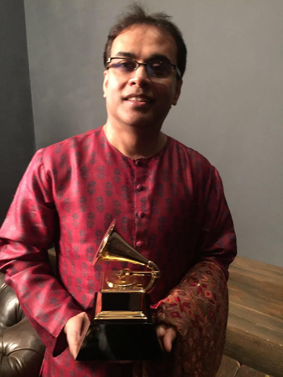  Tabla maestro Sandeep Das wins Best Global Music Grammy Award in Los Angeles.