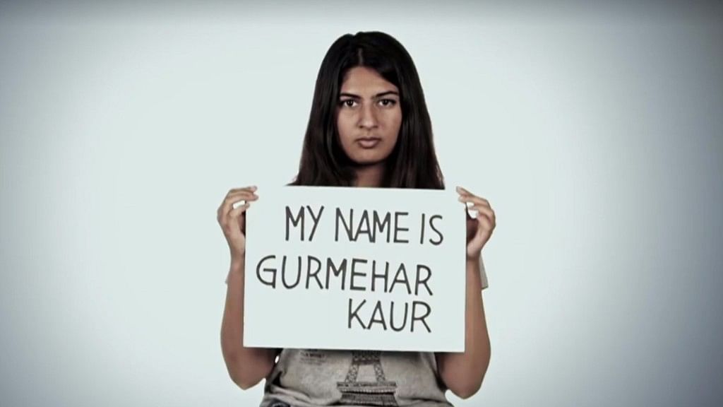 Gurmehar Kaur, a Delhi University student, has been targeted by Right wing trolls and was criticised by Union Minister Kiren Rijiu. (Photo Courtesy: Facebook)