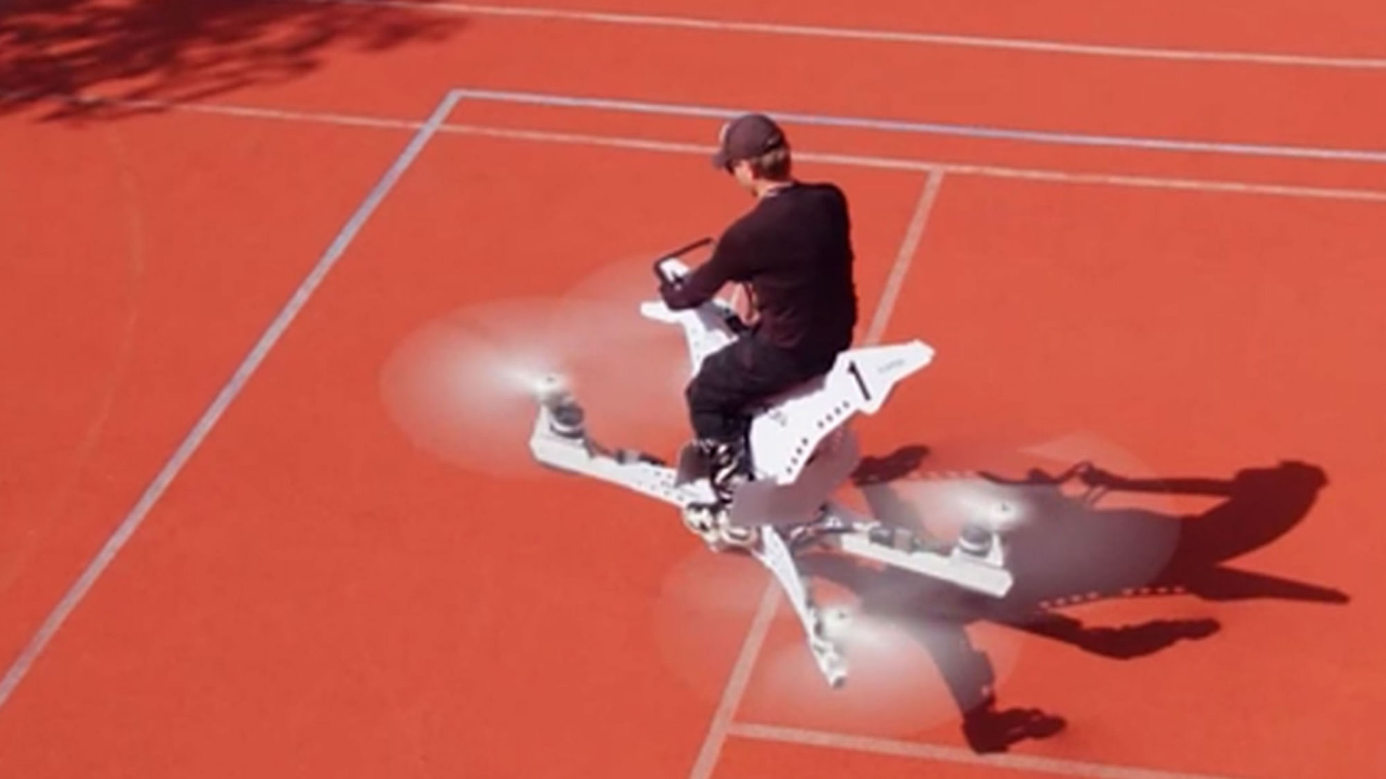 Hoversurf’s Scorpion 3, the world’s first commercial manned quadcopter. (Photo Courtesy: Hoversurf.com)